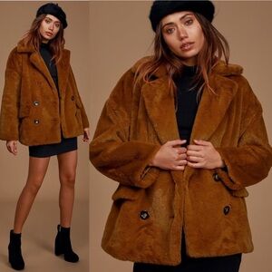 Free People Kate Faux Fur Teddy Coat
